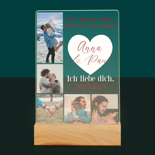 Fotocollage: Wir Haben Alles, Weil Wir Uns Haben - Druck Auf Acrylglas