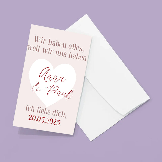 Fotocollage: Wir Haben Alles, Weil Wir Uns Haben - Fotos, Harmonikaartig Gefaltet