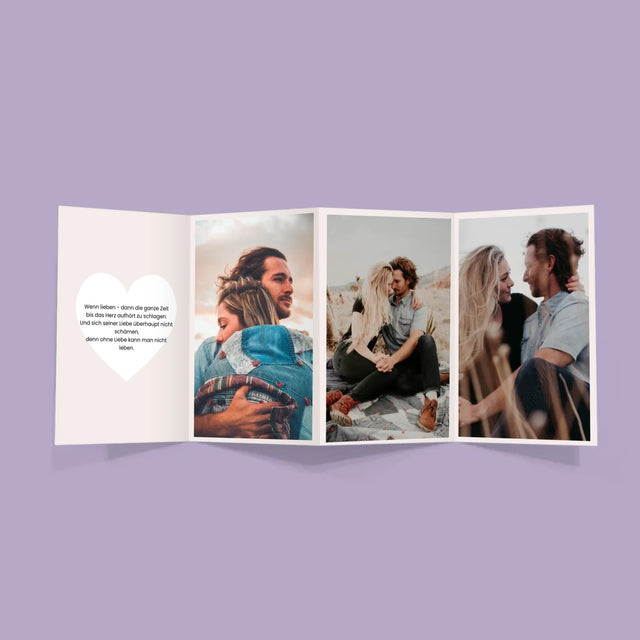 Fotocollage: Wir Haben Alles, Weil Wir Uns Haben - Fotos, Harmonikaartig Gefaltet