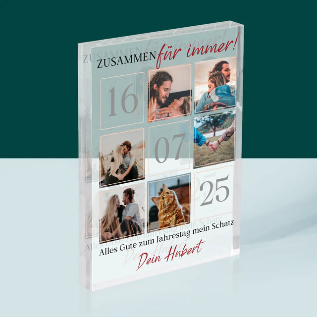 Fotocollage: Zusammen Für Immer - Acrylblock