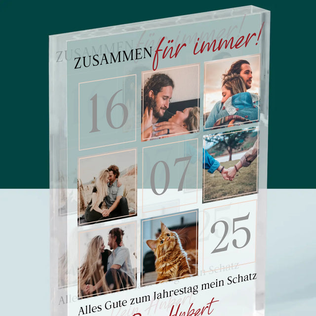 Fotocollage: Zusammen Für Immer - Acrylblock