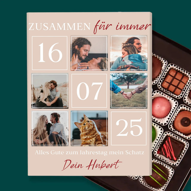 Fotocollage: Zusammen Für Immer - Pralinen