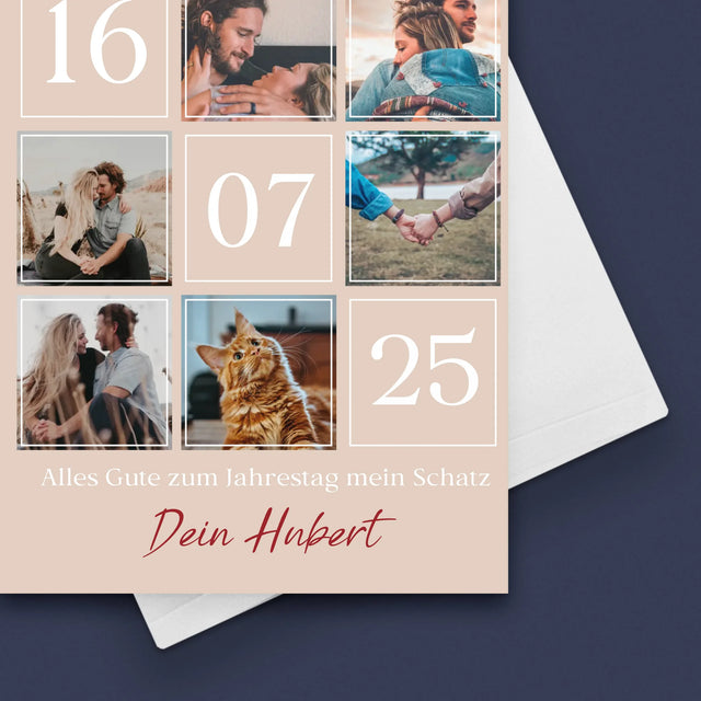 Fotocollage: Zusammen Für Immer - Glückwunschkarte