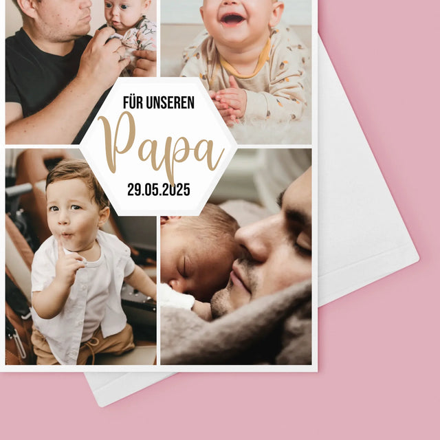 Fotocollage: Für Unseren Papa - Glückwunschkarte
