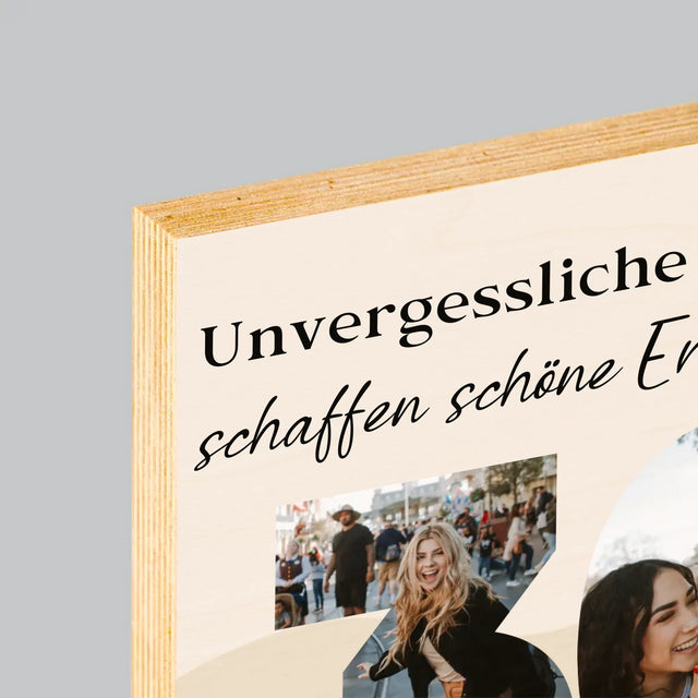 Buchstaben-Collage: 30. Geburtstag - Druck Auf Holz