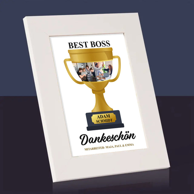 Fotocollage: Best Boss Pokal - Bilderrahmen