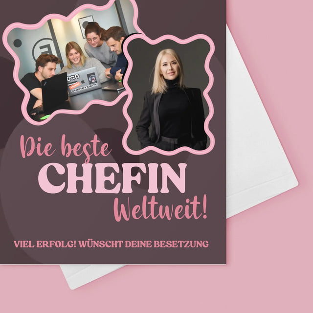 Fotocollage: Beste Chefin - Glückwunschkarte