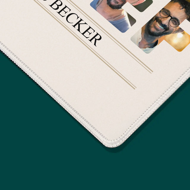 Buchstaben-Collage: Bester Chef 2 - Mauspad