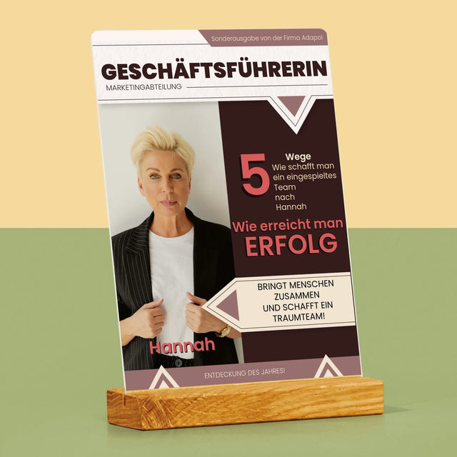 Magazin-Cover: Geschäftsführerin - Druck Auf Acrylglas