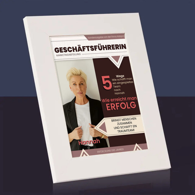 Magazin-Cover: Geschäftsführerin - Bilderrahmen