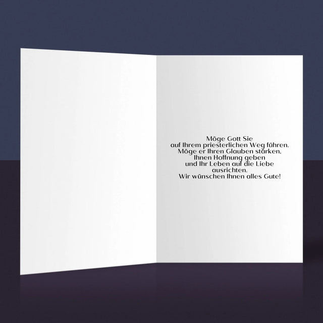 Name Und Unterschrift: Zum Jahrestag Der Priesterweihe - Glückwunschkarte