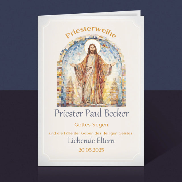 Name Und Unterschrift: Priesterweihe - Glückwunschkarte