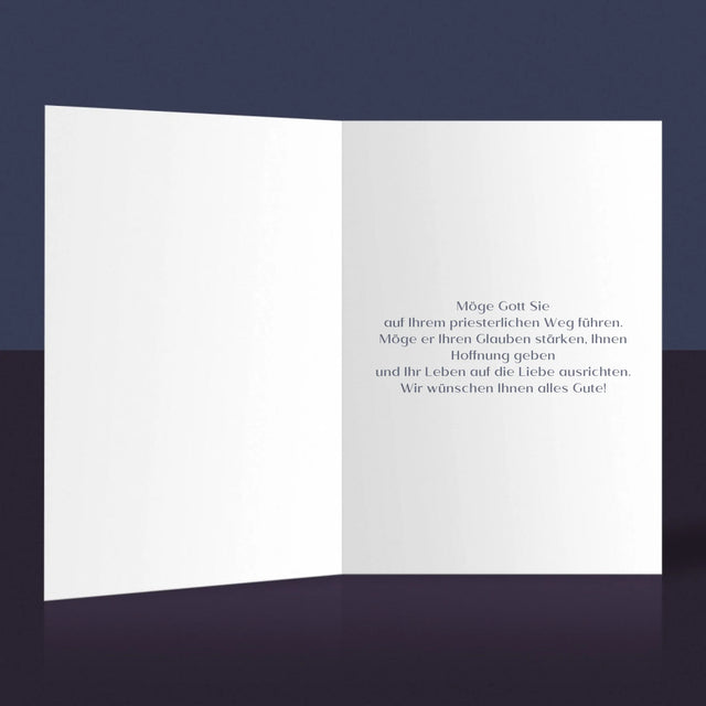 Name Und Unterschrift: Priesterweihe - Glückwunschkarte