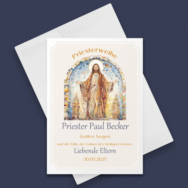 Name Und Unterschrift: Priesterweihe - Glückwunschkarte