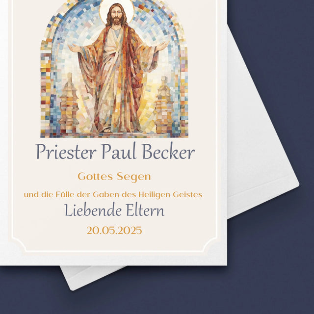 Name Und Unterschrift: Priesterweihe - Glückwunschkarte