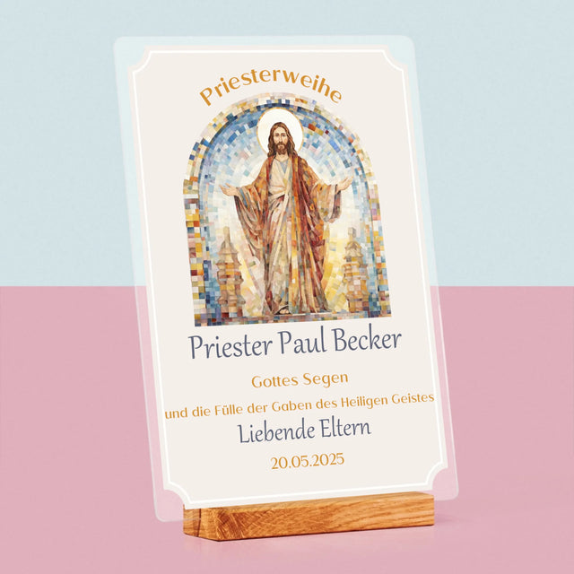 Name Und Unterschrift: Priesterweihe - Druck Auf Acrylglas