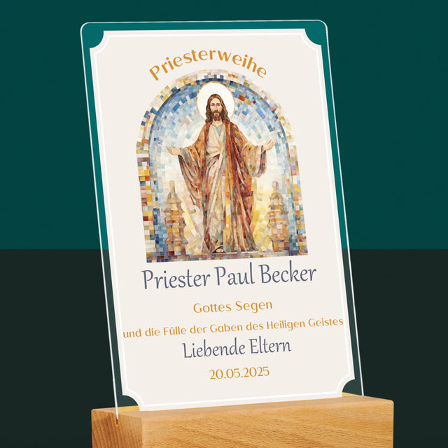 Name Und Unterschrift: Priesterweihe - Druck Auf Acrylglas