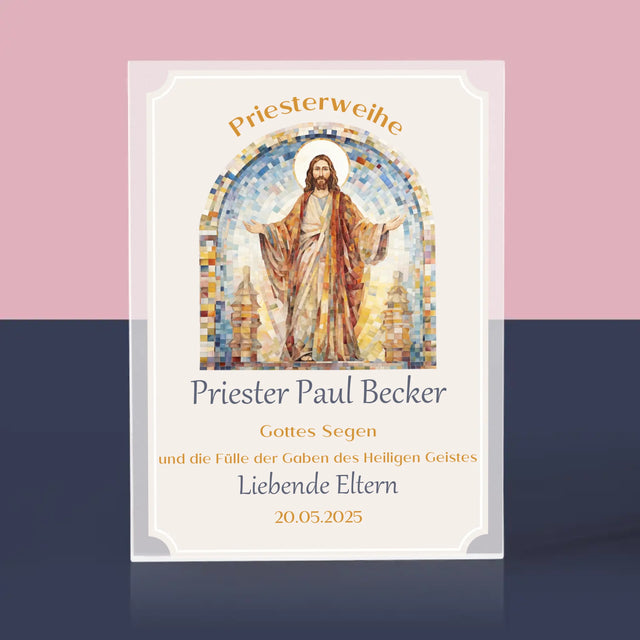 Name Und Unterschrift: Priesterweihe - Acrylblock