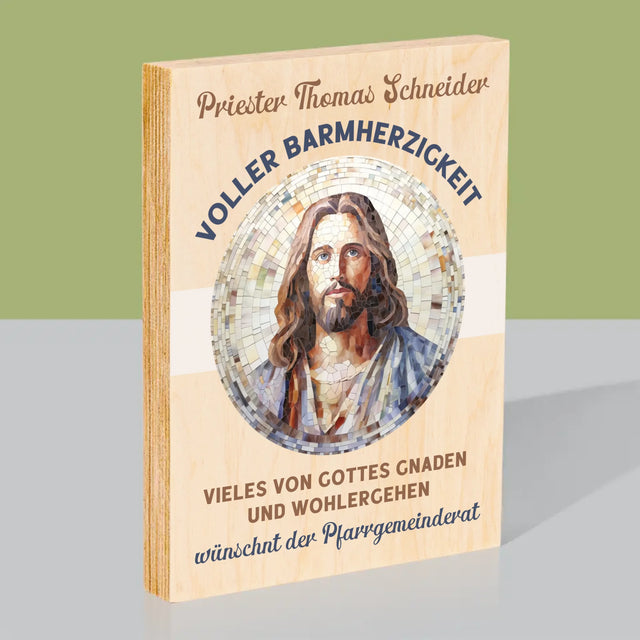 Name Und Unterschrift: Ein Priester Voller Barmherzigkeit - Druck Auf Holz