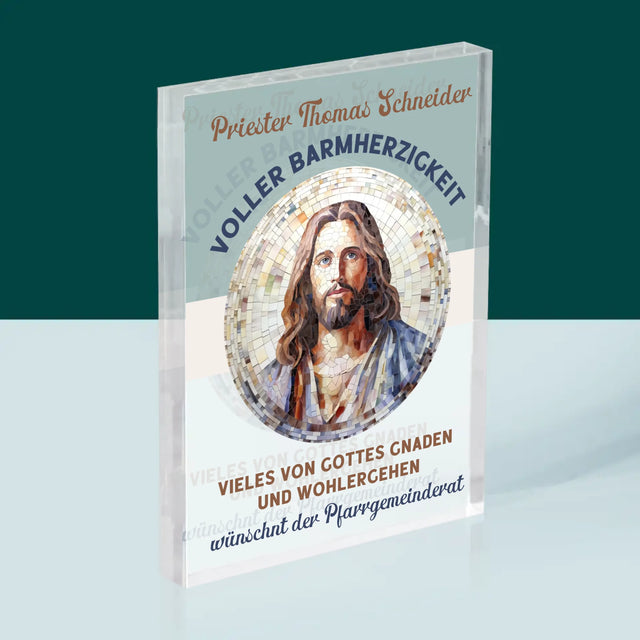 Name Und Unterschrift: Ein Priester Voller Barmherzigkeit - Acrylblock