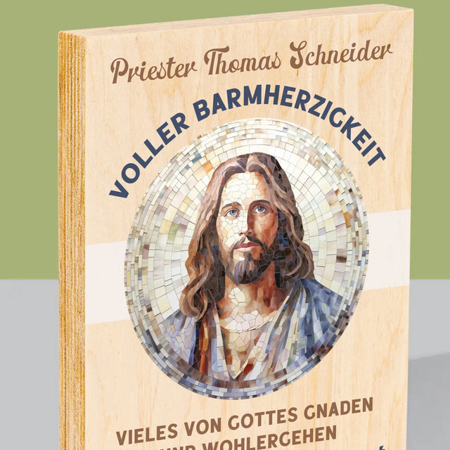 Name Und Unterschrift: Ein Priester Voller Barmherzigkeit - Druck Auf Holz