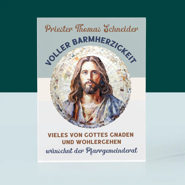 Name Und Unterschrift: Ein Priester Voller Barmherzigkeit - Acrylblock