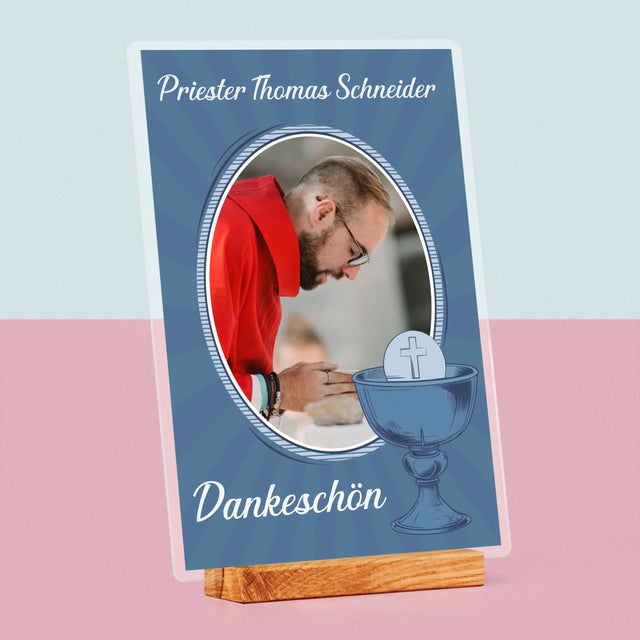 Name Und Unterschrift: Danksagung An Den Priester - Druck Auf Acrylglas