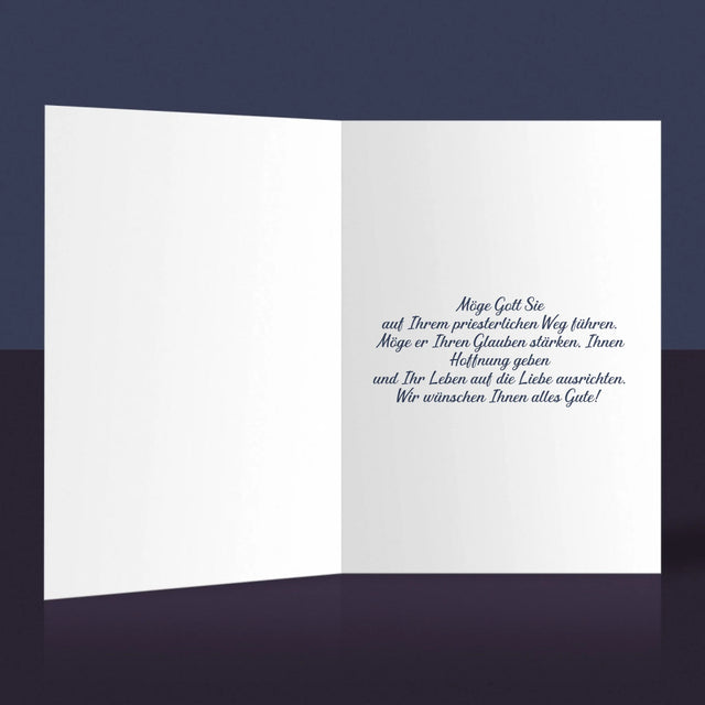 Name Und Unterschrift: Danksagung An Den Priester - Glückwunschkarte