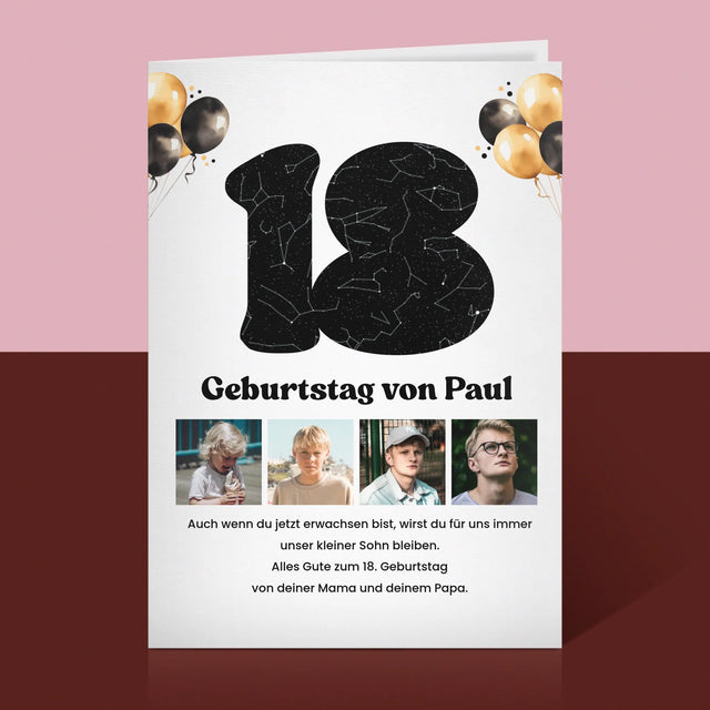 Sternkarte: 18. Geburtstag Des Stars-Mit Widmung - Glückwunschkarte