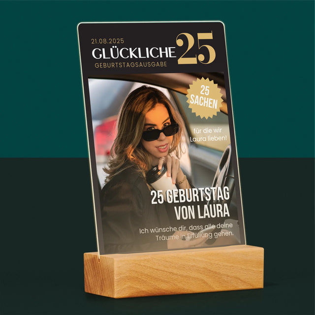 Magazin-Cover: Glückliche 25 - Druck Auf Acrylglas