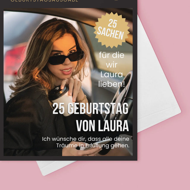 Magazin-Cover: Glückliche 25 - Glückwunschkarte