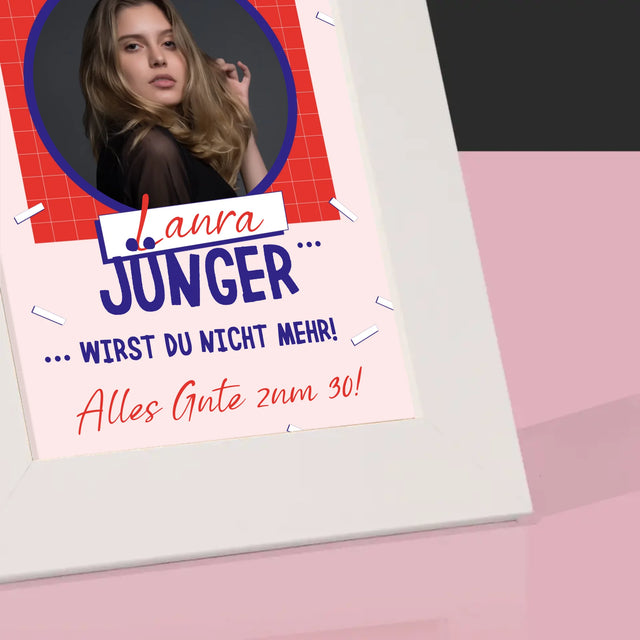 Foto Und Unterschrift: Du Wirst Nicht Jünger - Bilderrahmen