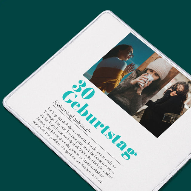 Fotocollage: 30. Geburtstag - Definition - Mauspad