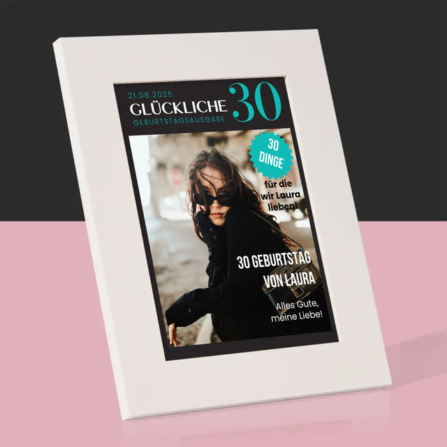 Magazin-Cover: Glückliche 30 - Bilderrahmen