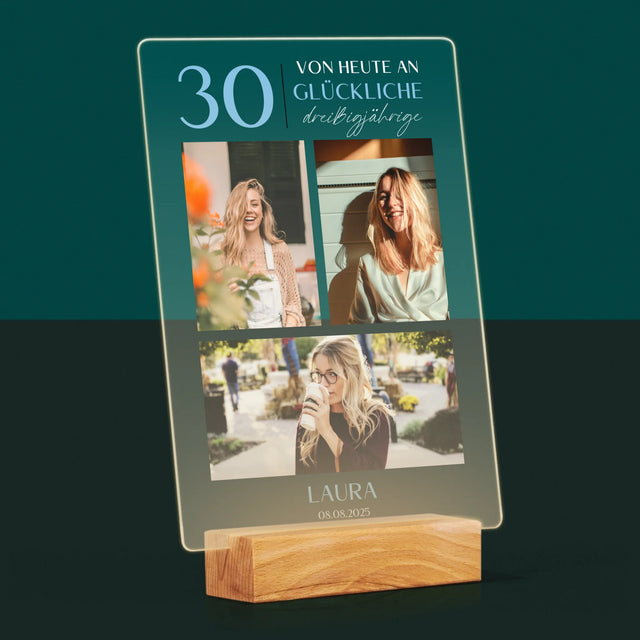 Fotocollage: Von Heute An Glückliche 30 - Druck Auf Acrylglas
