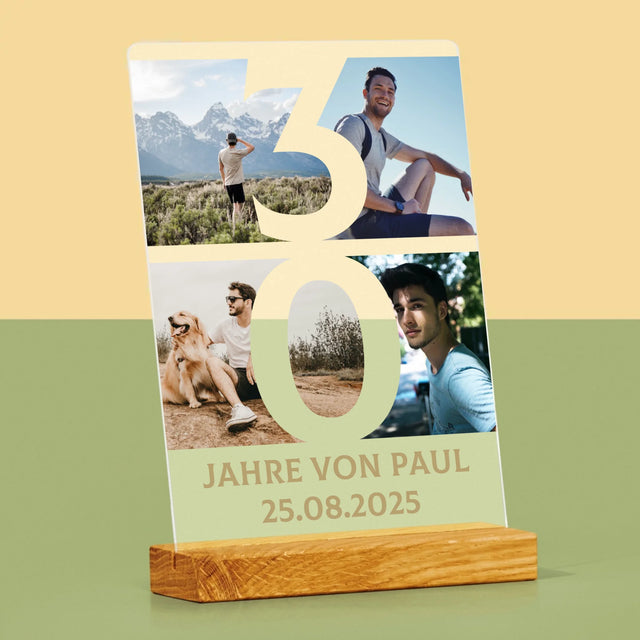 Fotocollage: 30 Jahre Ziffer - Druck Auf Acrylglas