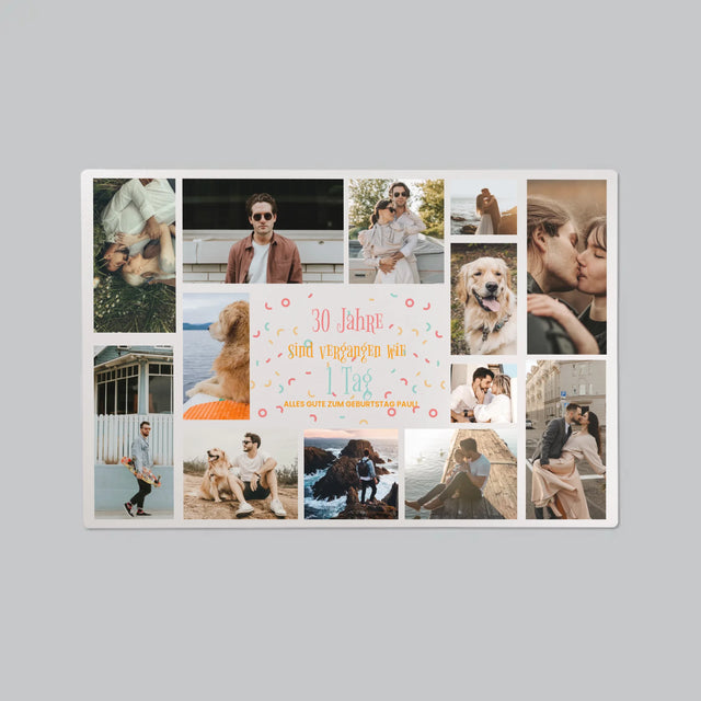 Fotocollage: 30 Jahre Sind Vergangen - Schreibtischunterlage