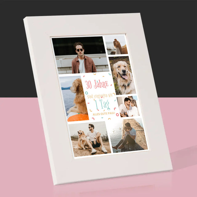 Fotocollage: 30 Jahre Sind Vergangen - Bilderrahmen