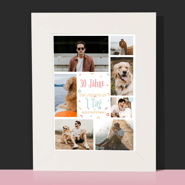 Fotocollage: 30 Jahre Sind Vergangen - Bilderrahmen