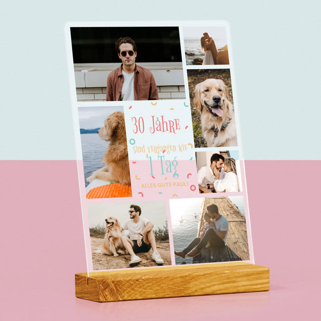 Fotocollage: 30 Jahre Sind Vergangen - Druck Auf Acrylglas