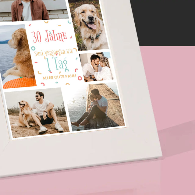 Fotocollage: 30 Jahre Sind Vergangen - Bilderrahmen
