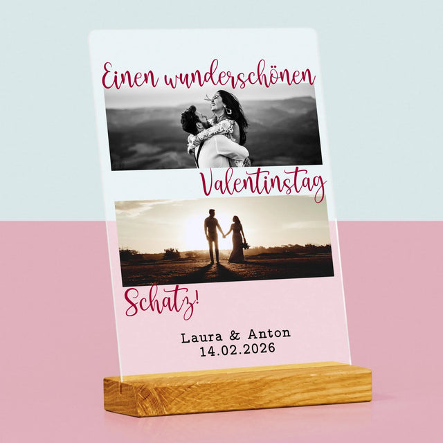 Fotocollage: Einen Wunderschönen Valentinstag - Druck Auf Acrylglas