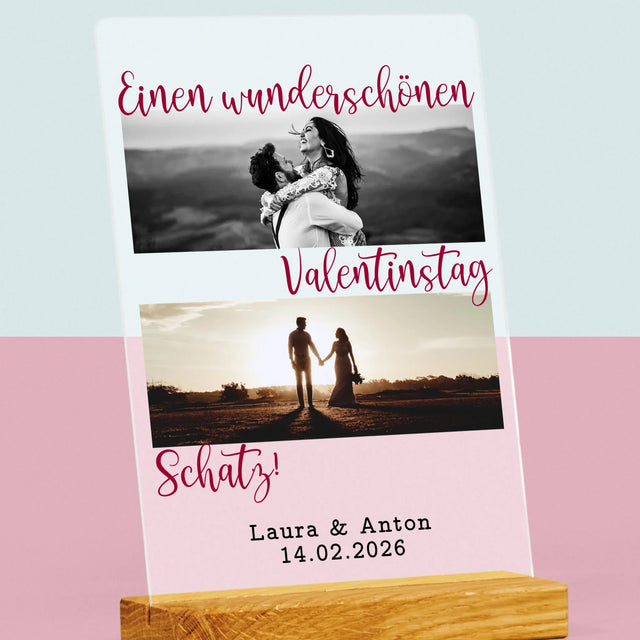 Fotocollage: Einen Wunderschönen Valentinstag - Druck Auf Acrylglas
