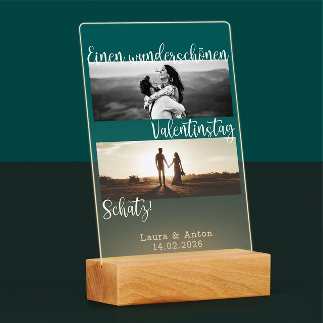 Fotocollage: Einen Wunderschönen Valentinstag - Druck Auf Acrylglas