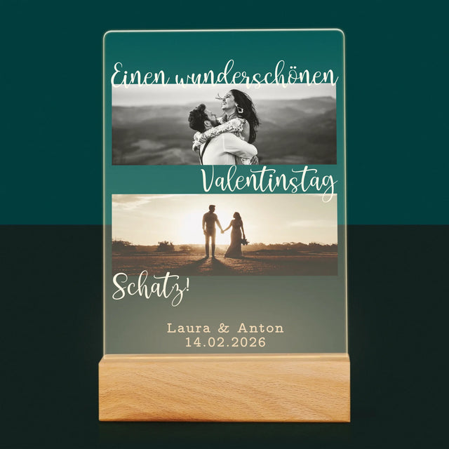 Fotocollage: Einen Wunderschönen Valentinstag - Druck Auf Acrylglas