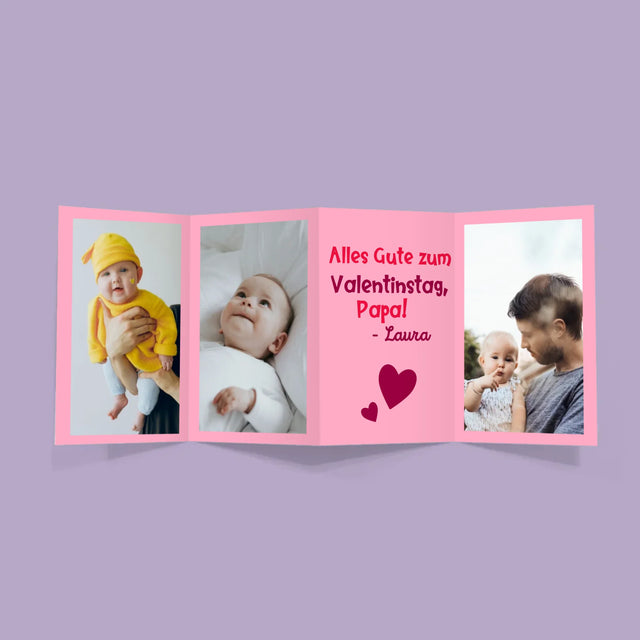 Foto Und Unterschrift: Ein Valentinsgruß Für Papa - Fotos, Harmonikaartig Gefaltet