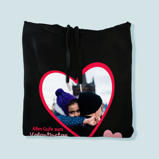 Foto Und Unterschrift: Ein Valentinsgruß Für Papa - Kapuzenpullover Für Herren