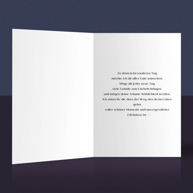 Buchstaben-Collage: 40. Geburtstag - Schöne Momente - Glückwunschkarte