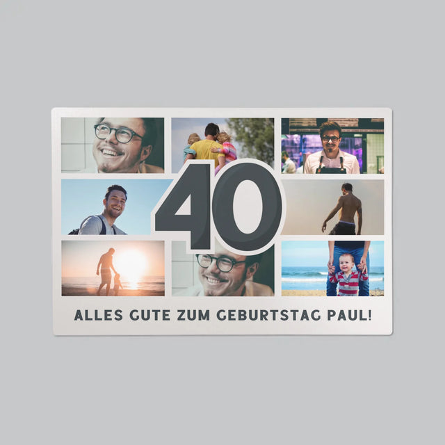 Fotocollage: 40 Jahre - Schreibtischunterlage