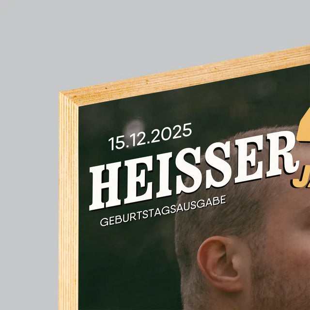 Magazin-Cover: Heißer 40-Jähriger - Druck Auf Holz